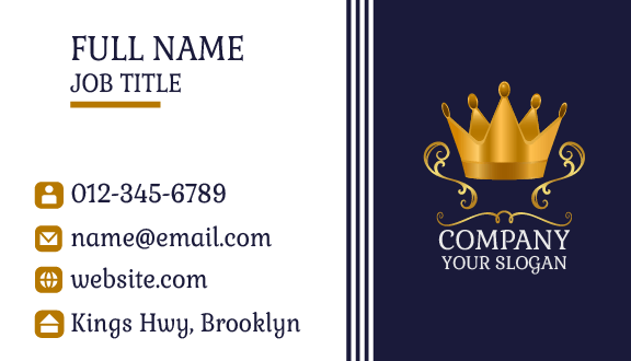 Glossy Shine Crown Business Card