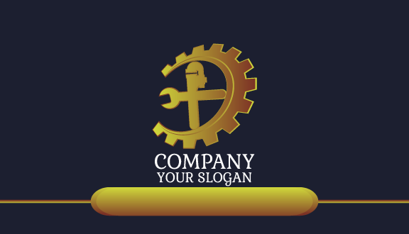 Gold Plumber Equipment Business Card