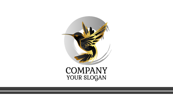 Gold Wings Bird Business Card