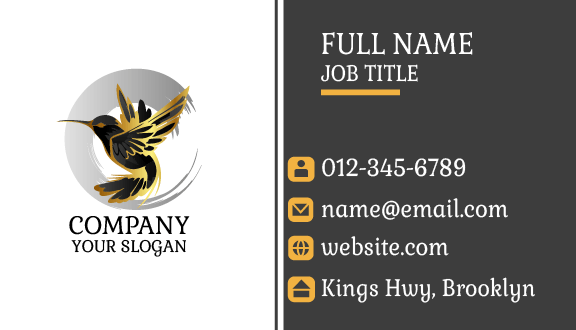 Gold Wings Bird Business Card