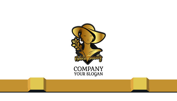 Golden Beauty Fashion Business Card