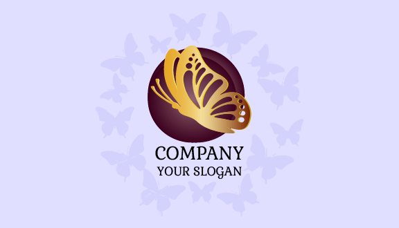 Golden Butterfly Business Card