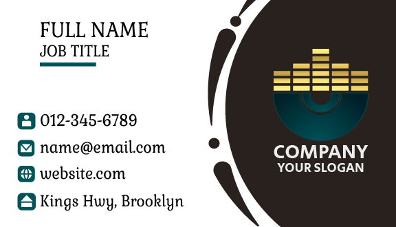 Golden Chord DJ Business Card