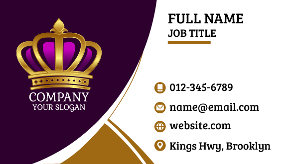 Golden Detailing Crown Business Card