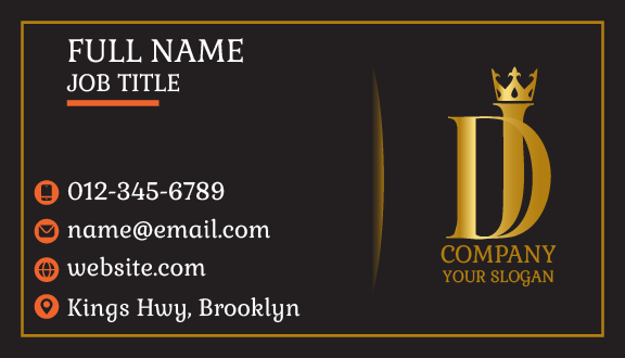 Golden DJ Business Card