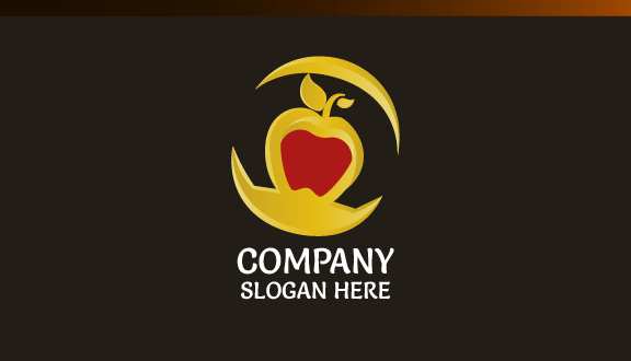 Golden Leaf Apple Business Card