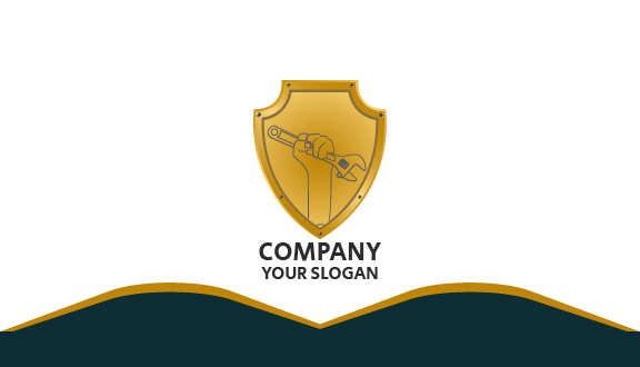 Golden Shield Plumber Business Card