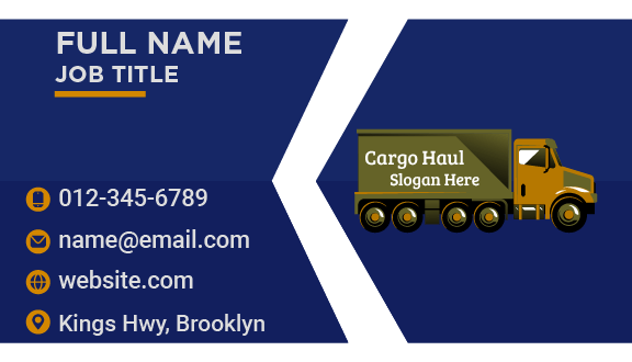 Goods Transport Truck Business Card