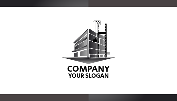 Graceful Gray Construction Business Card