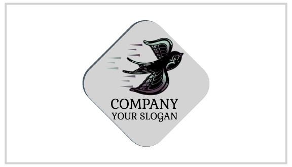 Graceful Black Bird Business Card