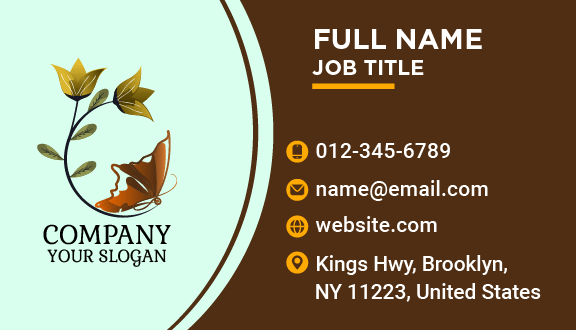 Graceful Brown Butterfly Business Card