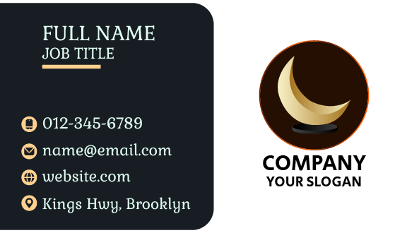 Graceful Moon Shield Business Card