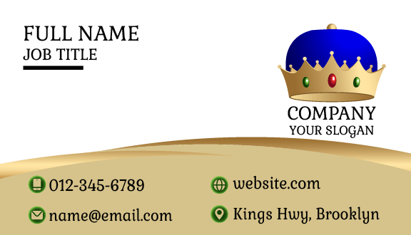 Gracefully Bold Crown Business Card