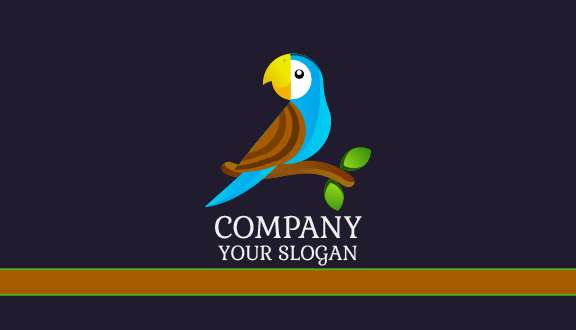 Gradient Beak Bird Business Card