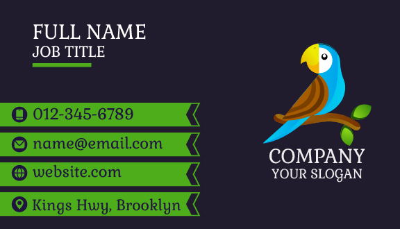 Gradient Beak Bird Business Card