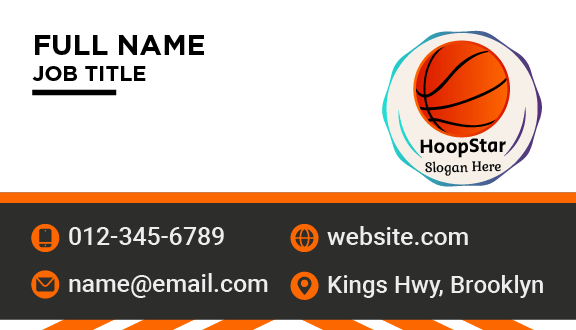 Gradient Boundary Basketball Business Card