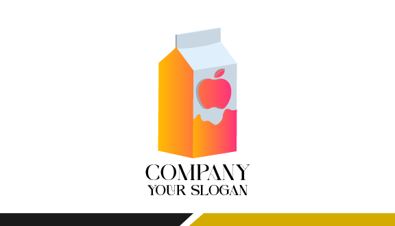 Gradient Box Apple Business Card