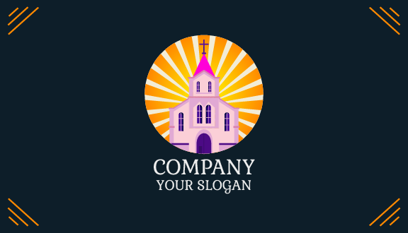 Gradient Church Building Business Card