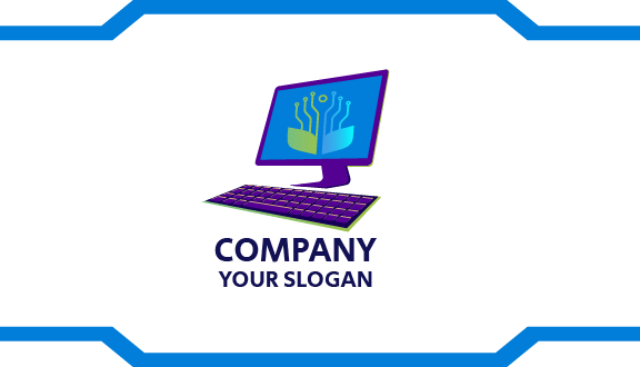 Gradient Computer Business Card