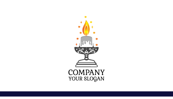 Gradient Flame Candle Business Card