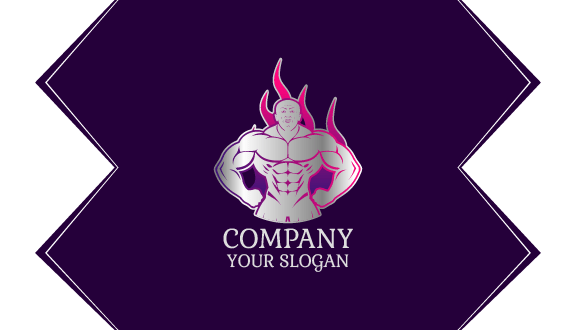 Gradient Flame Fitness Business Card