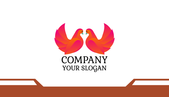 Gradient Plumage Bird Business Card