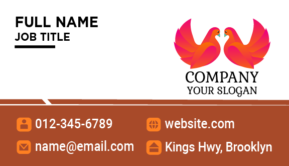 Gradient Plumage Bird Business Card