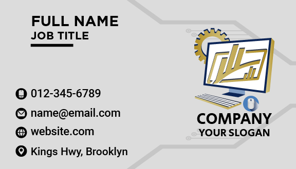 Graphic Designer Computer Business Card
