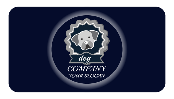 Gray Boundary Dog Business Card
