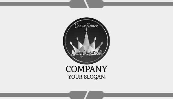 Gray Crystal Crown Business Card
