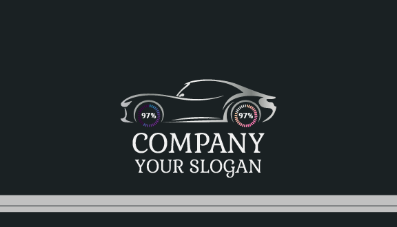 Gray Sleek Car Business Card