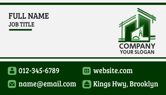 Green Building Architect Business Card