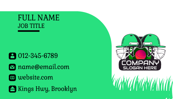 Green Grass Cricket Business Card