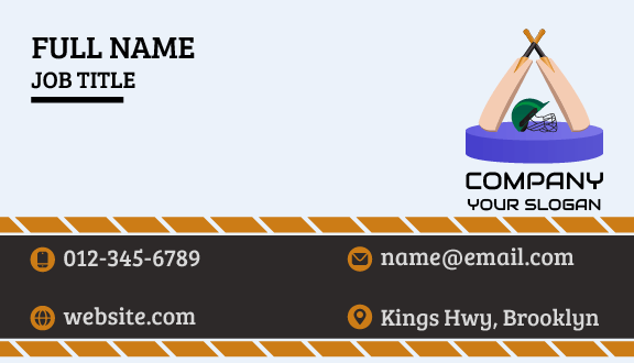 Green Helmet Cricket Business Card