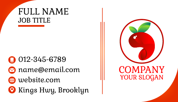 Green Leaf Cherry Business Card