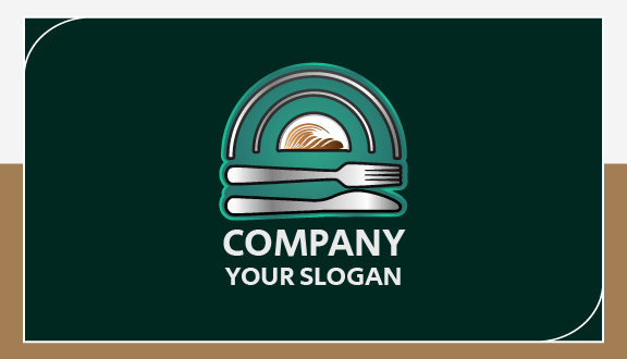 Green Tableware Cafe Business Card