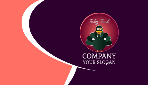 Green Turkey Bird Business Card