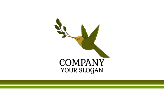 Green Twig Bird Business Card