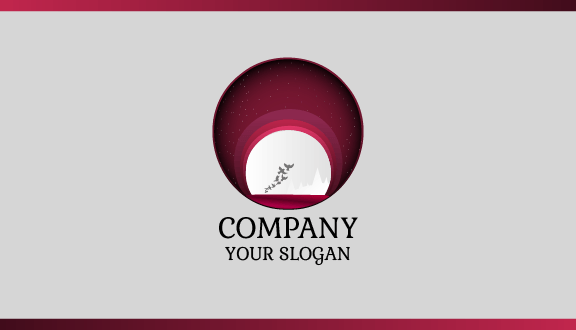 Halo Aura Moon Business Card