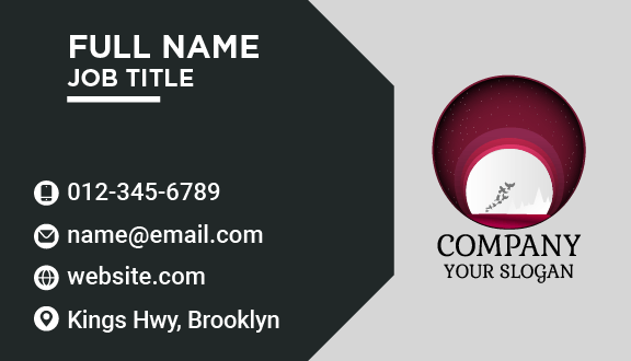 Halo Aura Moon Business Card