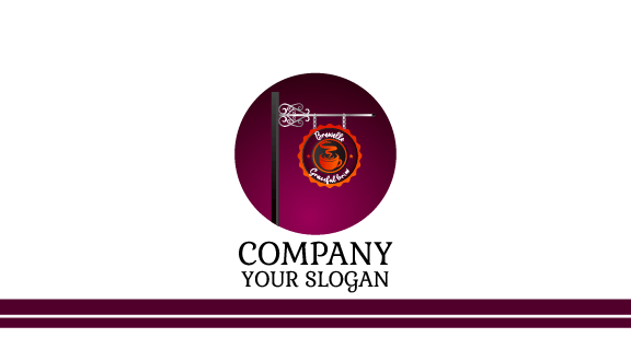 Hanging Cafe Motif Business Card