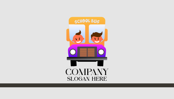 Happy Children Bus Business Card