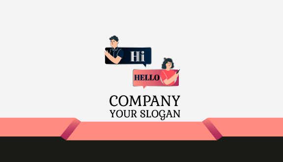 Happy Conversation Communication Business Card