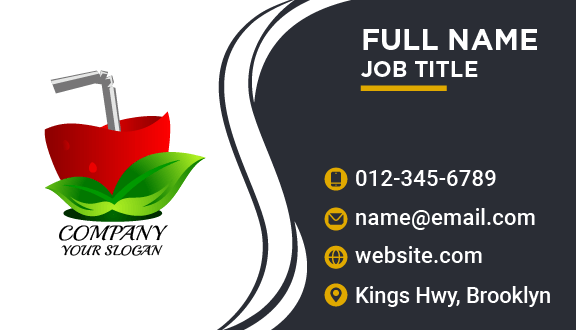 Healthy Green Juice Business Card