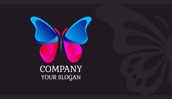 Heart Wing Butterfly Business Card