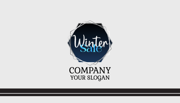 Hexagonal Winter Business Card