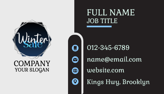 Hexagonal Winter Business Card