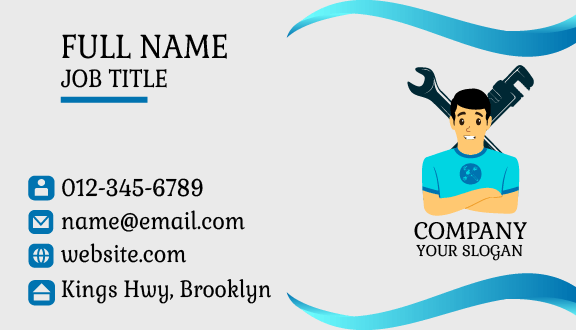 Expert Plumber Equipment Business Card