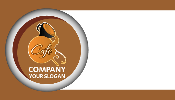 Hot Latte Cafe Business Card