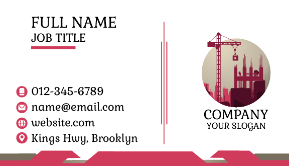 Infrastructure Construction Business Card